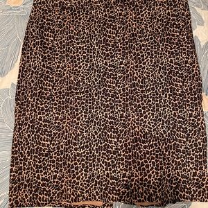 J. Crew Leopard Print Knee Length Skirt